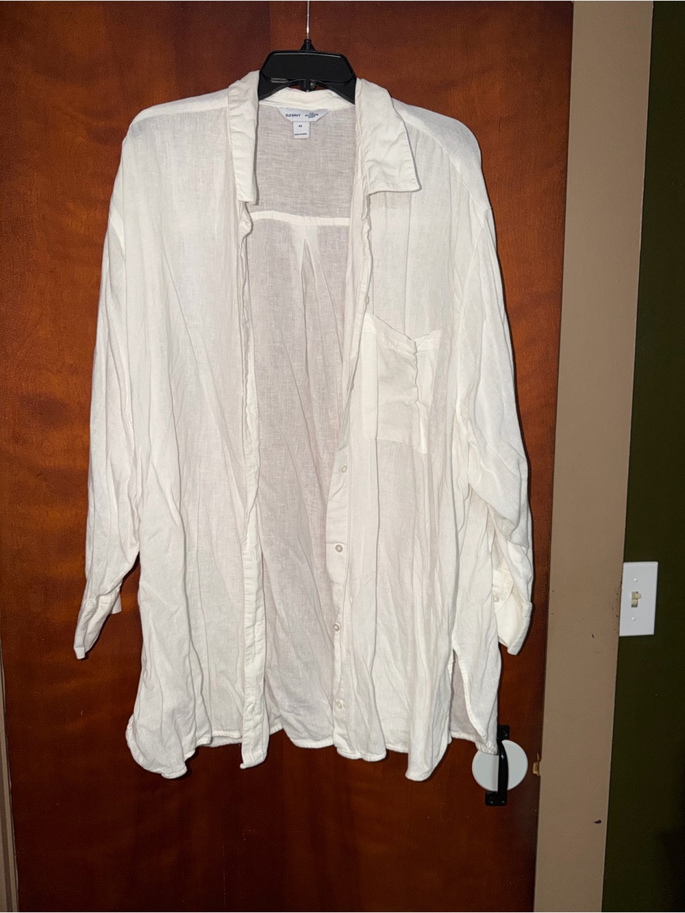 Old Navy White Lightweight Button-Down Shirt